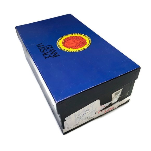 Gianni Versace Vintage Leather Pewter Wedge Heels - Picture 7 of 7